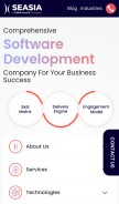 How seasiainfotech.com looks like on a mobile device such as an iPhone.