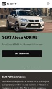 How seat.mx looks like on a mobile device such as an iPhone.