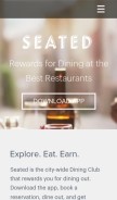How seatedapp.io looks like on a mobile device such as an iPhone.