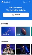 How seatgeek.com looks like on a mobile device such as an iPhone.