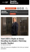 How seattlebusinessmag.com looks like on a mobile device such as an iPhone.