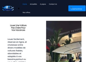 How sebtacar.com looks like on a tablet such as an iPad.