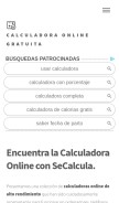 How secalcula.com looks like on a mobile device such as an iPhone.