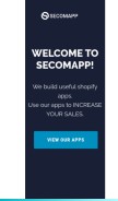 How secomapp.com looks like on a mobile device such as an iPhone.