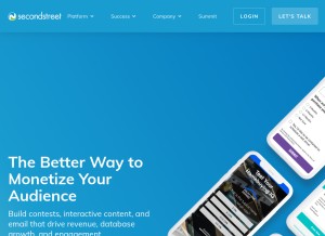 How secondstreet.com looks like on a tablet such as an iPad.