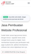 How secondvisioncorp.com looks like on a mobile device such as an iPhone.