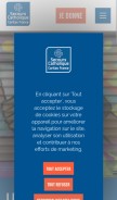 How secours-catholique.org looks like on a mobile device such as an iPhone.