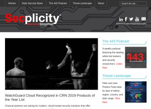 How secplicity.org looks like on a tablet such as an iPad.