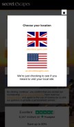 How secretescapes.com looks like on a mobile device such as an iPhone.