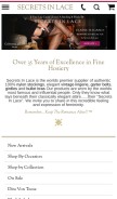 How secretsinlace.com looks like on a mobile device such as an iPhone.