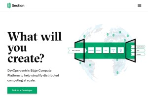 How section.io looks like on a tablet such as an iPad.