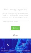 How secure-messaging.com looks like on a mobile device such as an iPhone.