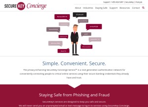 How securekeyconcierge.com looks like on a tablet such as an iPad.