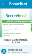How securetrust.com looks like on a mobile device such as an iPhone.