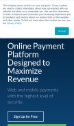 How securionpay.com looks like on a mobile device such as an iPhone.