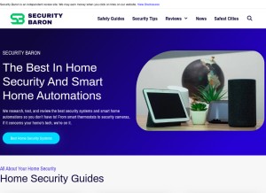 How securitybaron.com looks like on a tablet such as an iPad.
