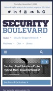 How securityboulevard.com looks like on a mobile device such as an iPhone.
