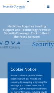 How securitycoverage.com looks like on a mobile device such as an iPhone.