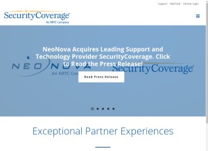 How securitycoverage.com looks like on a tablet such as an iPad.