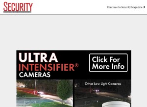 How securitymagazine.com looks like on a tablet such as an iPad.
