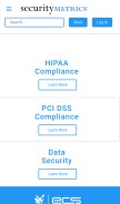 How securitymetrics.com looks like on a mobile device such as an iPhone.