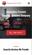 How securityone2one.com.au looks like on a mobile device such as an iPhone.