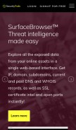 How securitytrails.com looks like on a mobile device such as an iPhone.