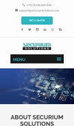 How securiumsolutions.com looks like on a mobile device such as an iPhone.
