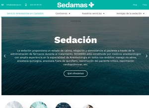 How sedamas.es looks like on a tablet such as an iPad.