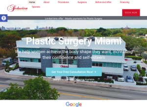 How seductioncosmetic.com looks like on a tablet such as an iPad.