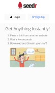 How seedr.cc looks like on a mobile device such as an iPhone.