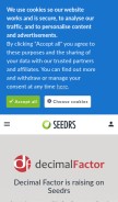 How seedrs.com looks like on a mobile device such as an iPhone.