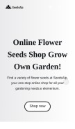 How seedsalp.com looks like on a mobile device such as an iPhone.