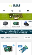 How seeedstudio.com looks like on a mobile device such as an iPhone.