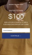 How seekdiscomfort.com looks like on a mobile device such as an iPhone.