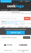 How seeklogo.com looks like on a mobile device such as an iPhone.