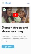 How seesaw.com looks like on a mobile device such as an iPhone.