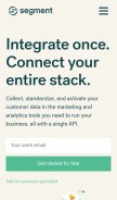 How segment.com looks like on a mobile device such as an iPhone.