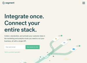 How segment.io looks like on a tablet such as an iPad.