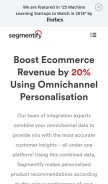 How segmentify.com looks like on a mobile device such as an iPhone.