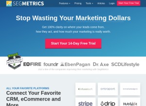 How segmetrics.io looks like on a tablet such as an iPad.