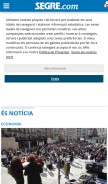 How segre.com looks like on a mobile device such as an iPhone.