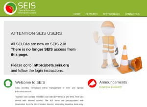 How seis.org looks like on a tablet such as an iPad.