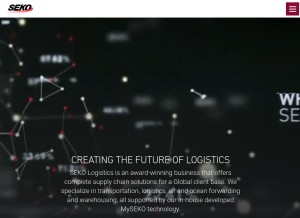 How sekologistics.com looks like on a tablet such as an iPad.