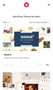 How select-themes.com looks like on a mobile device such as an iPhone.
