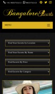 How selectbangaloregirls.com looks like on a mobile device such as an iPhone.