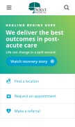 How selectmedical.com looks like on a mobile device such as an iPhone.