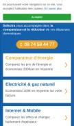 How selectra.info looks like on a mobile device such as an iPhone.