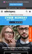 How selectspecs.com looks like on a mobile device such as an iPhone.