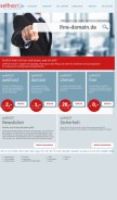 How selfhost.de looks like on a mobile device such as an iPhone.